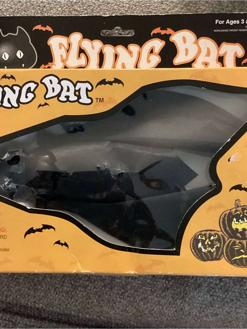 vintage battery-operated Flying Bat Halloween hanging toy 90s